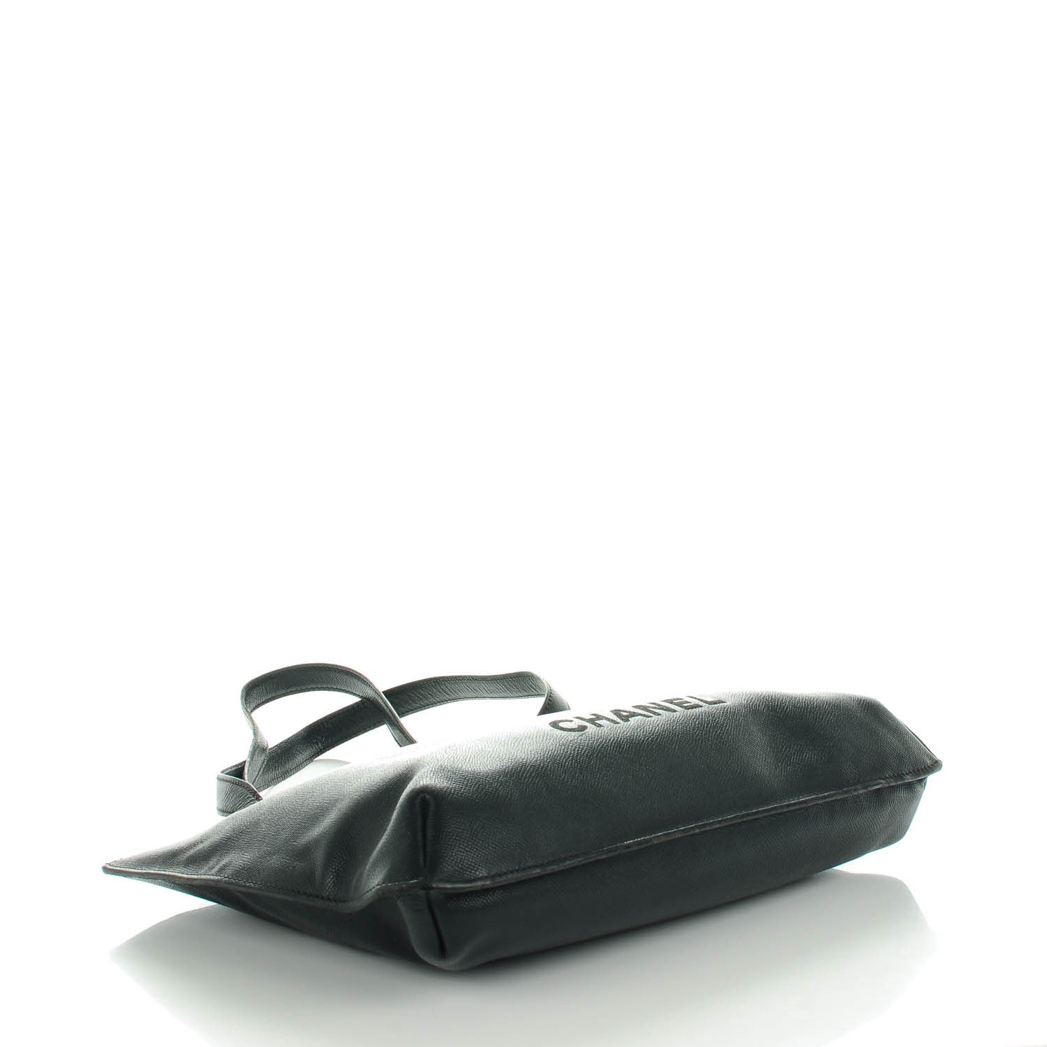 Chanel Grained Calfskin Shopping Tote Black 4 of 7