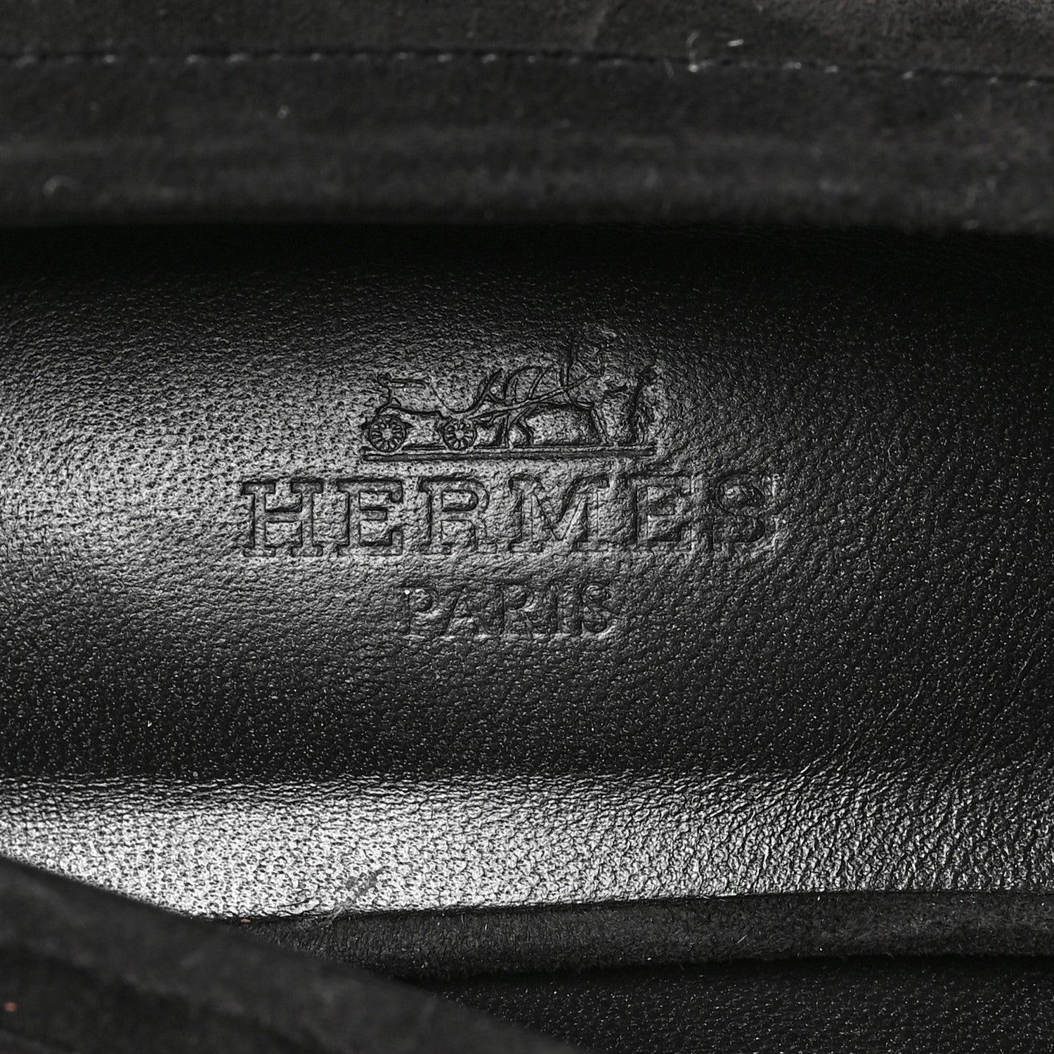 Hermes Suede Goatskin Didi 70 Loafers 38 Black 7 of 8