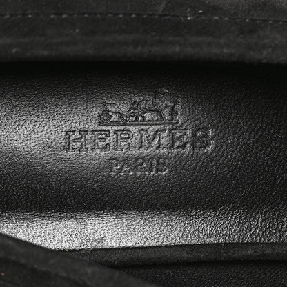 Hermes Suede Goatskin Didi 70 Loafers 38 Black 7 of 8
