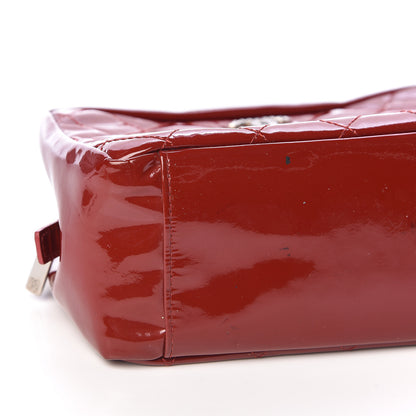 Chanel Patent Quilted Brilliant Cosmetic Case Red 9 of 11