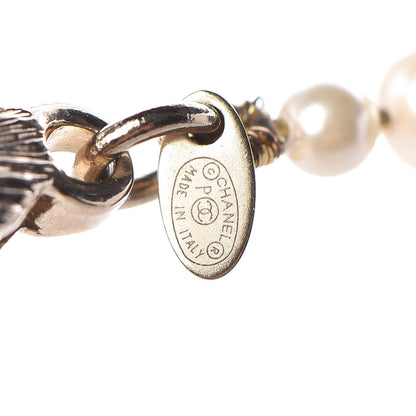 Chanel Graduated Pearl CC Long Necklace Light Gold 5 of 5
