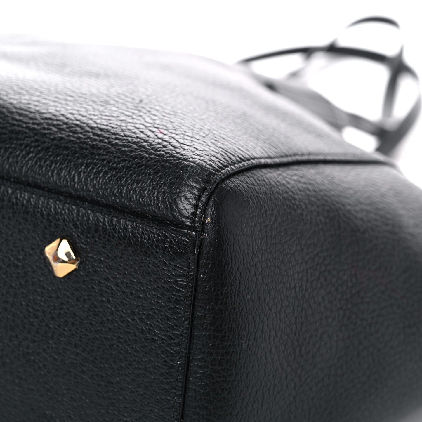 Grained Calfskin Medium Reversible Wandel Tote Black