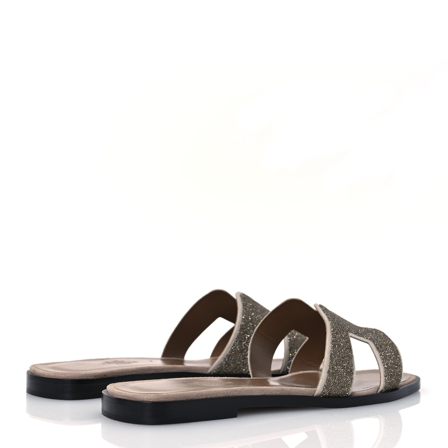 Suede Goatskin Crystal Powder Oran Sandals 36.5