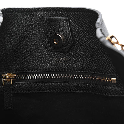 Tom Ford Grained Calfskin Sedgwick Medium Zipper Tote Black 6 of 9
