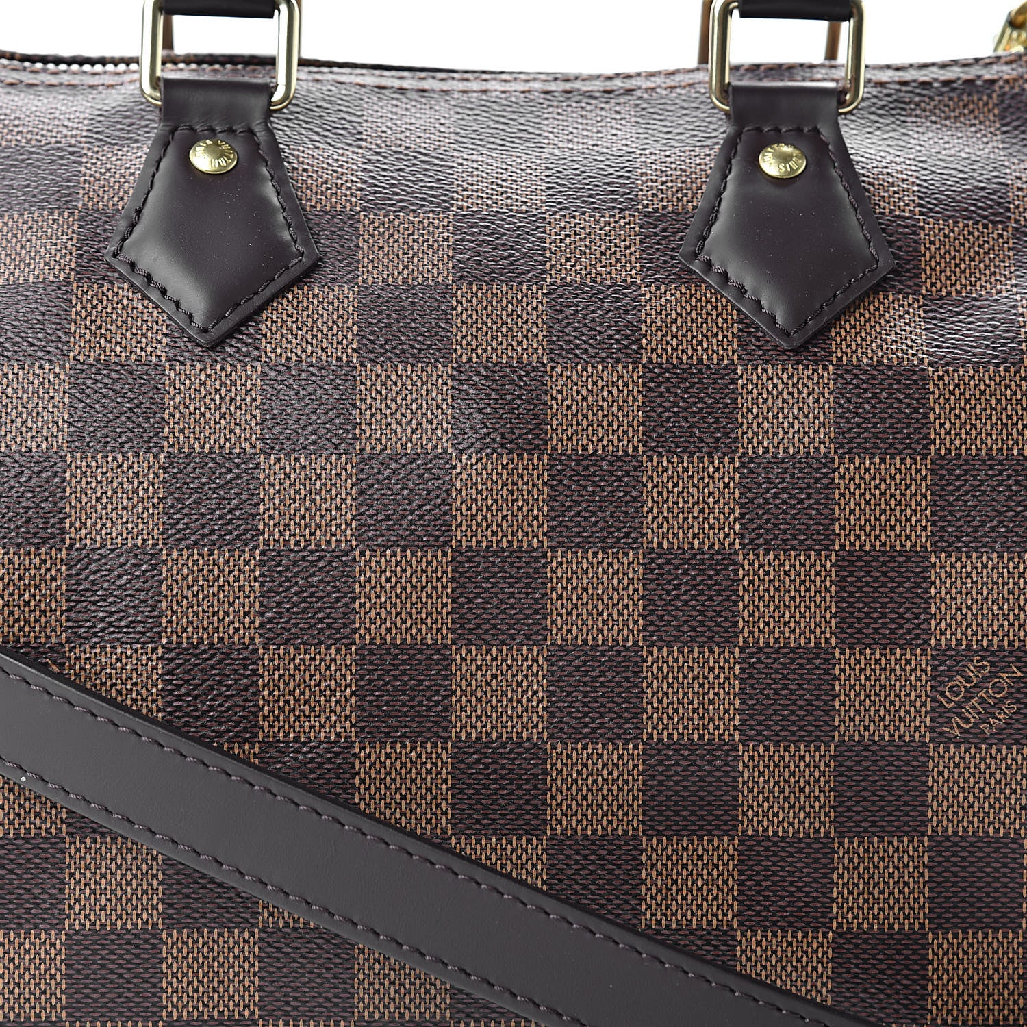 Louis Vuitton Damier Ebene Speedy Bandouliere 25 9 of 12