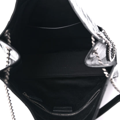 Saint Laurent Crinkled Calfskin Matelasse Monogram Large Niki Shopper Tote Black 5 of 10