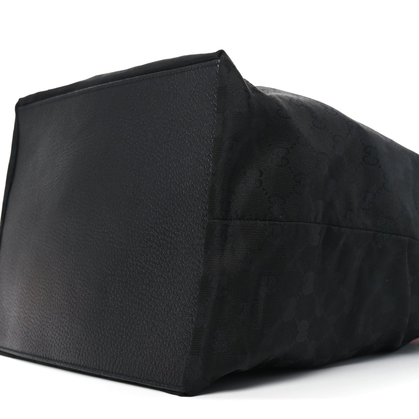 GG Monogram Large Web Handle Bucket Tote Black