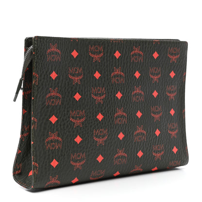 MCM Visetos Medium Zip Pouch Winter Moss 3 of 7