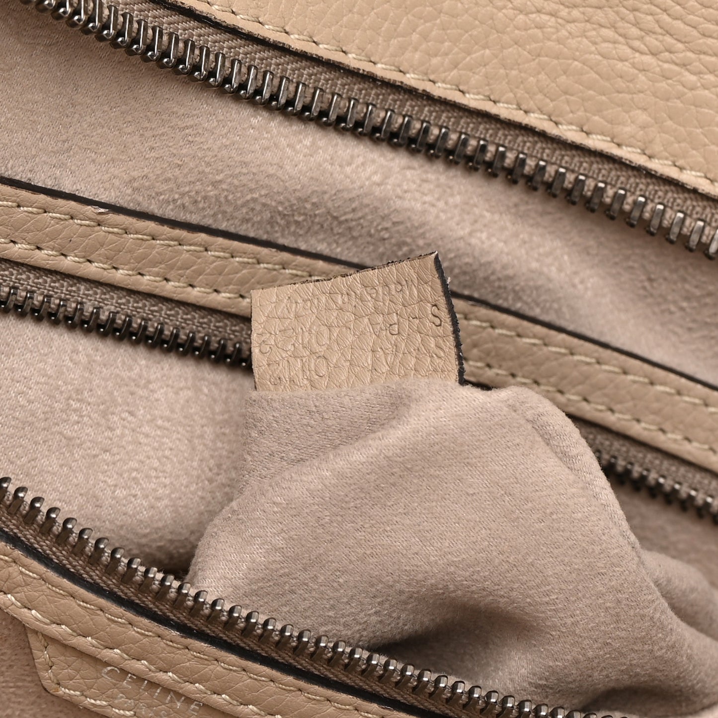 Drummed Calfskin Mini Luggage Dune