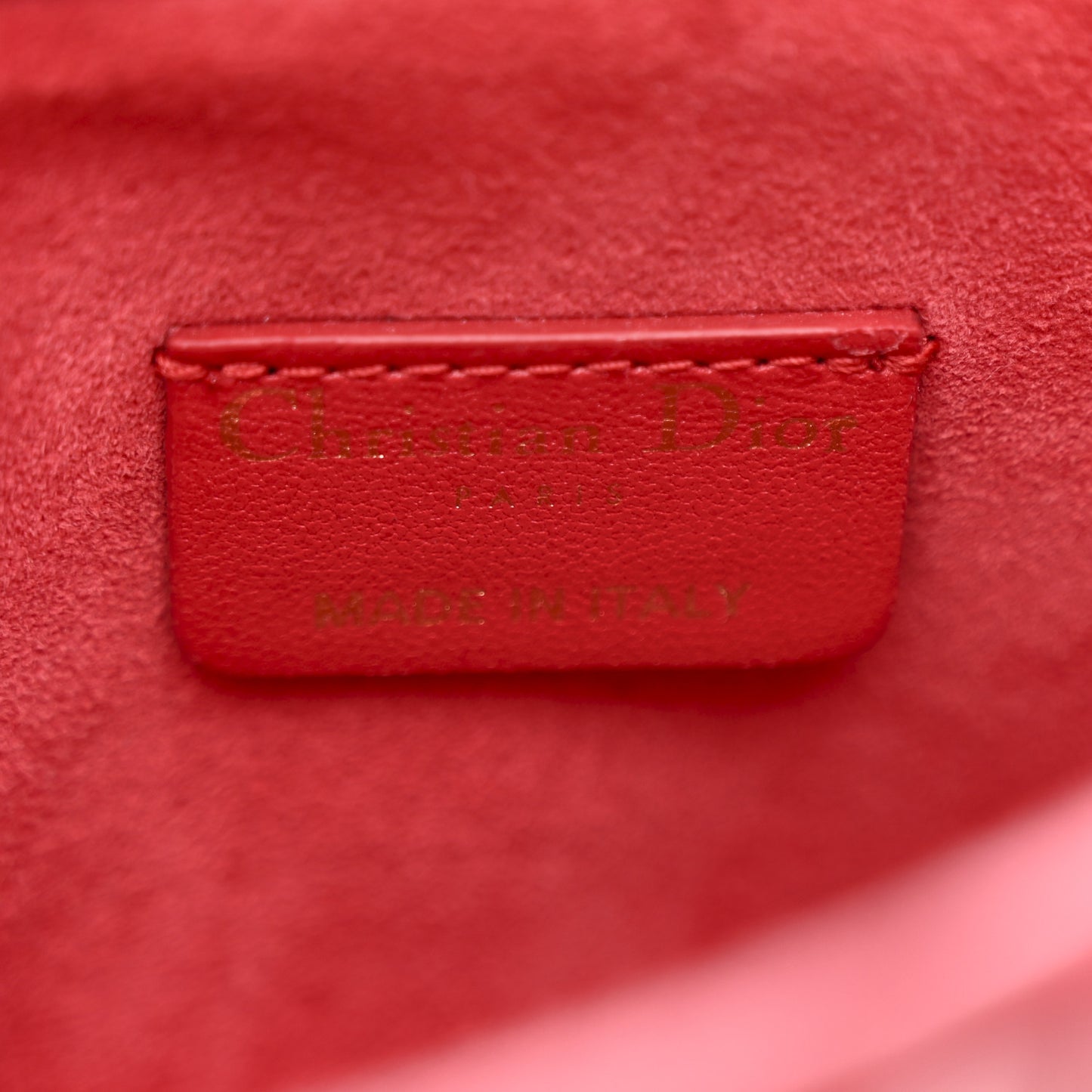 Lambskin Milly Mini Drawstring Bag Red