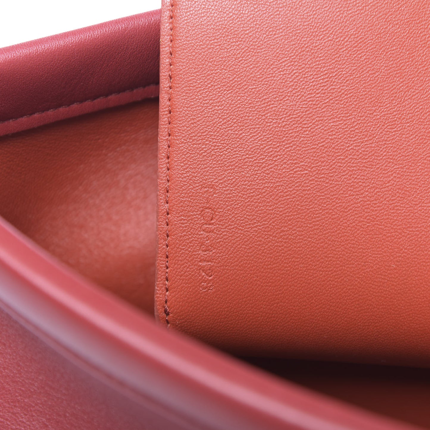 Smooth Calfskin Clasp Bucket Bag Red