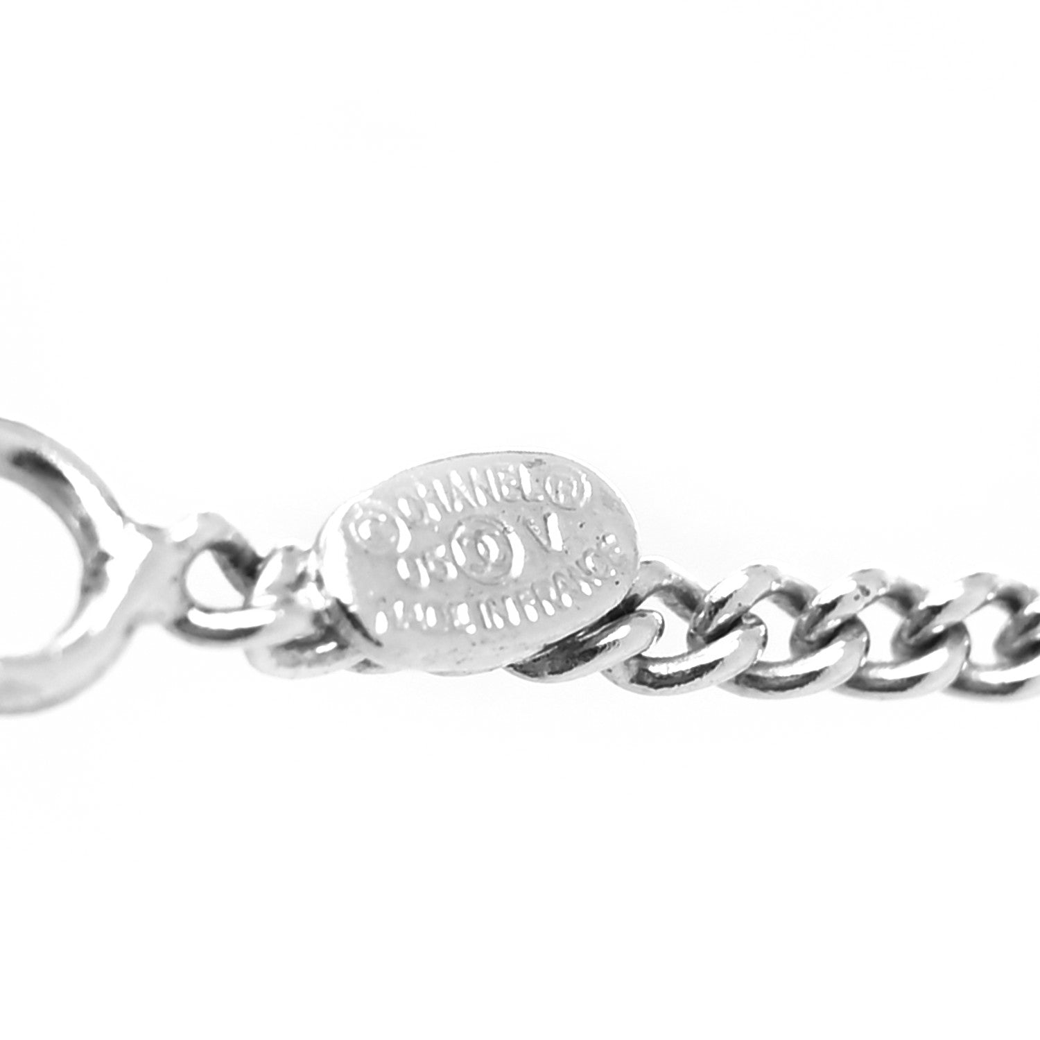 Chanel Enamel CC Necklace Black Silver 5 of 5