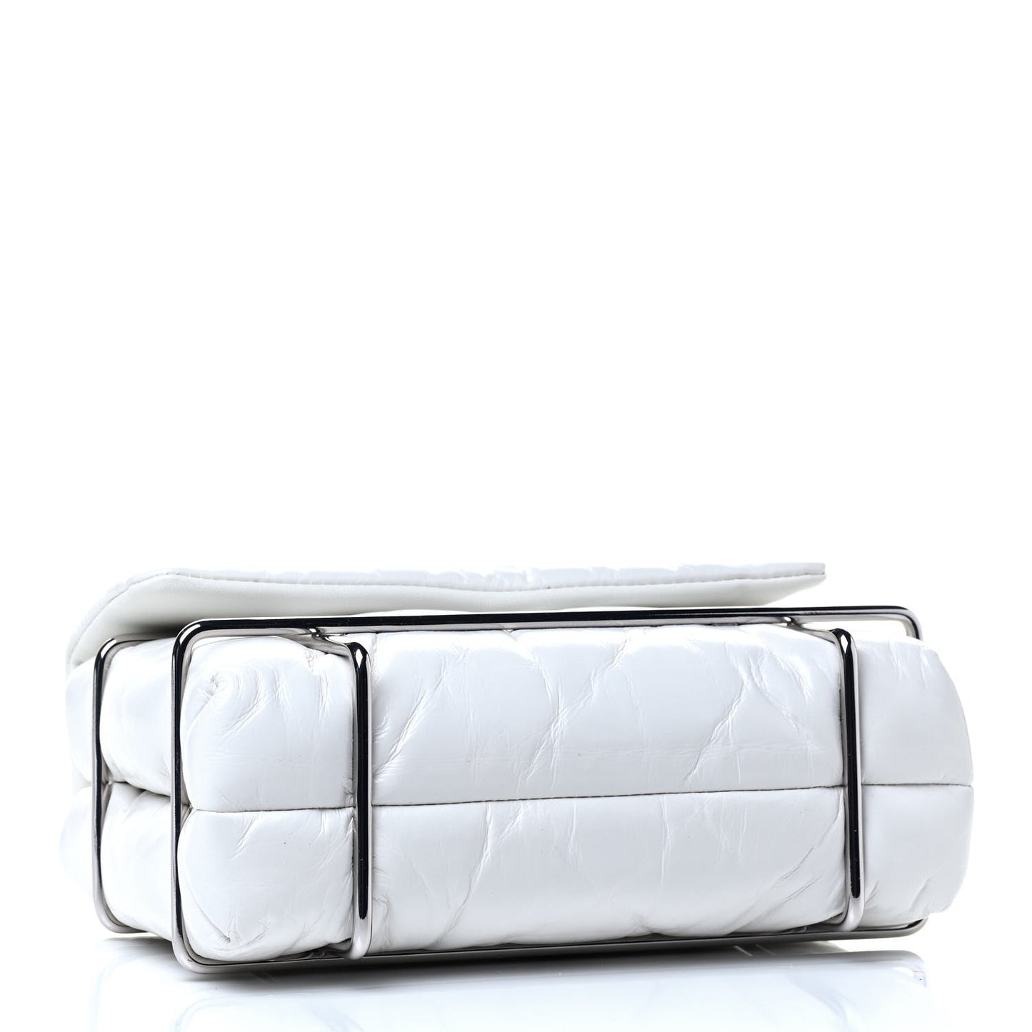 Calfskin Quilted Halo Xbody Bag White