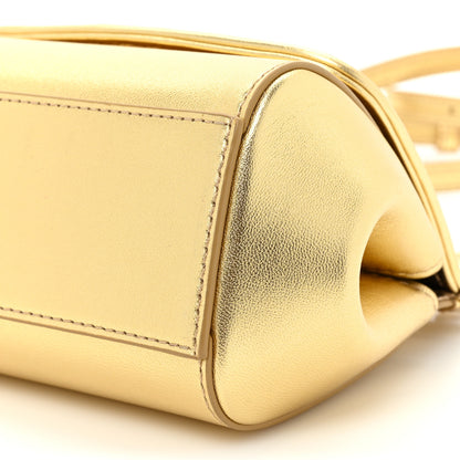 Dolce & Gabbana DOLCE & GABBANA Metallic Calfskin Sequin Childrens Miss Sicily Satchel Gold 7 of 12