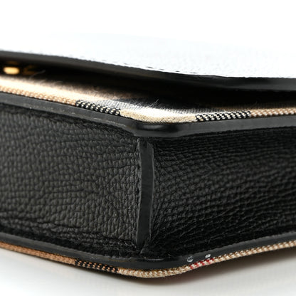 Burberry Derby Calfskin House Check Wallet On Chain Black 11 of 11