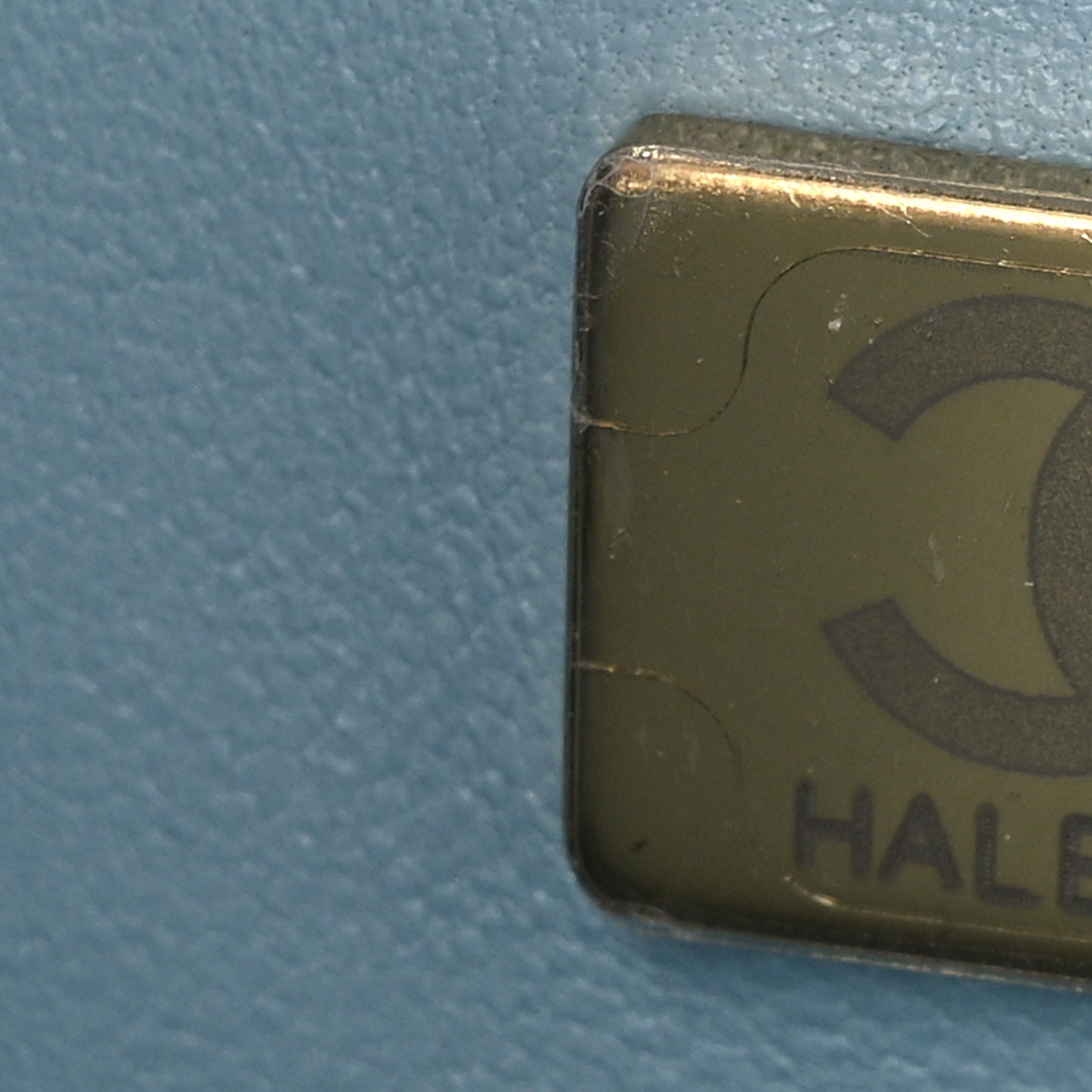 Caviar Quilted Small Double Flap Light Blue