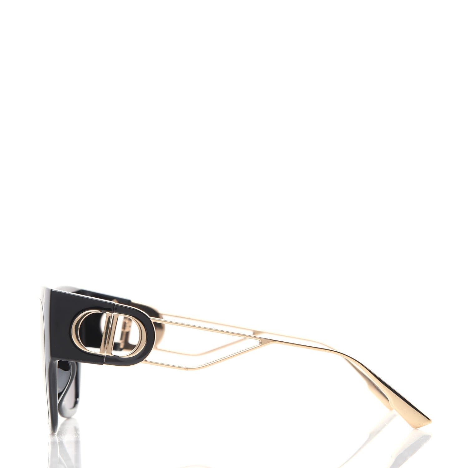 Christian Dior Rectangular 30 Montaigne 1 Sunglasses Black Gold 3 of 7