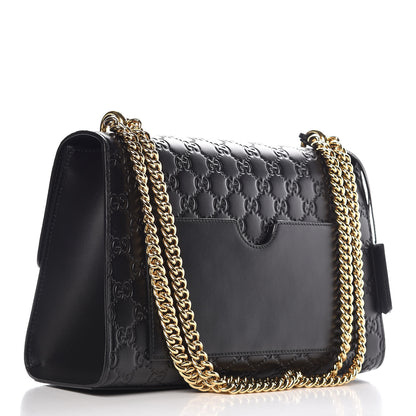 Gucci Guccissima Medium Padlock Shoulder Bag Black 4 of 9