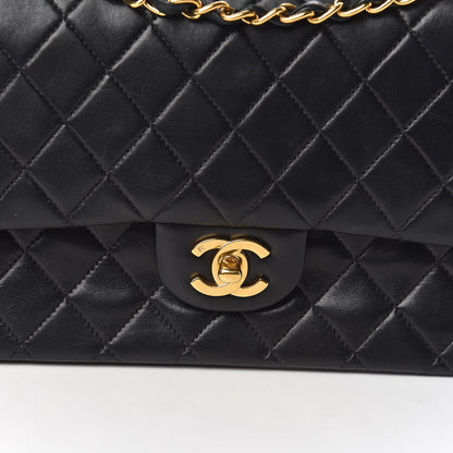 Chanel Lambskin Quilted Medium Double Flap Black 11 of 11