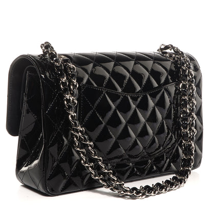Chanel Patent Quilted Medium Double Flap Black 3 of 9