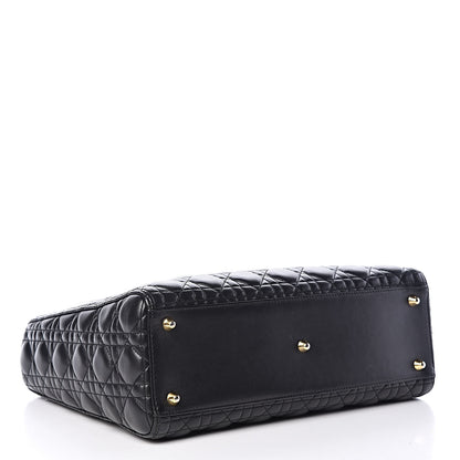 Christian Dior Lambskin Cannage Large Lady Dior Black 4 of 12