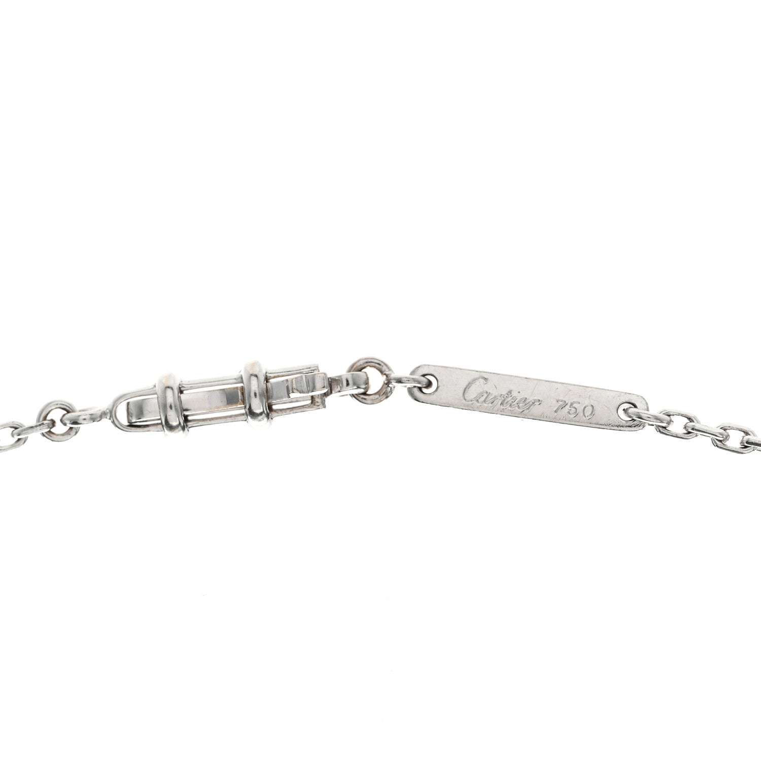 Cartier 18K White Gold Diamond .25ct 1895 Pendant Necklace 4 of 5