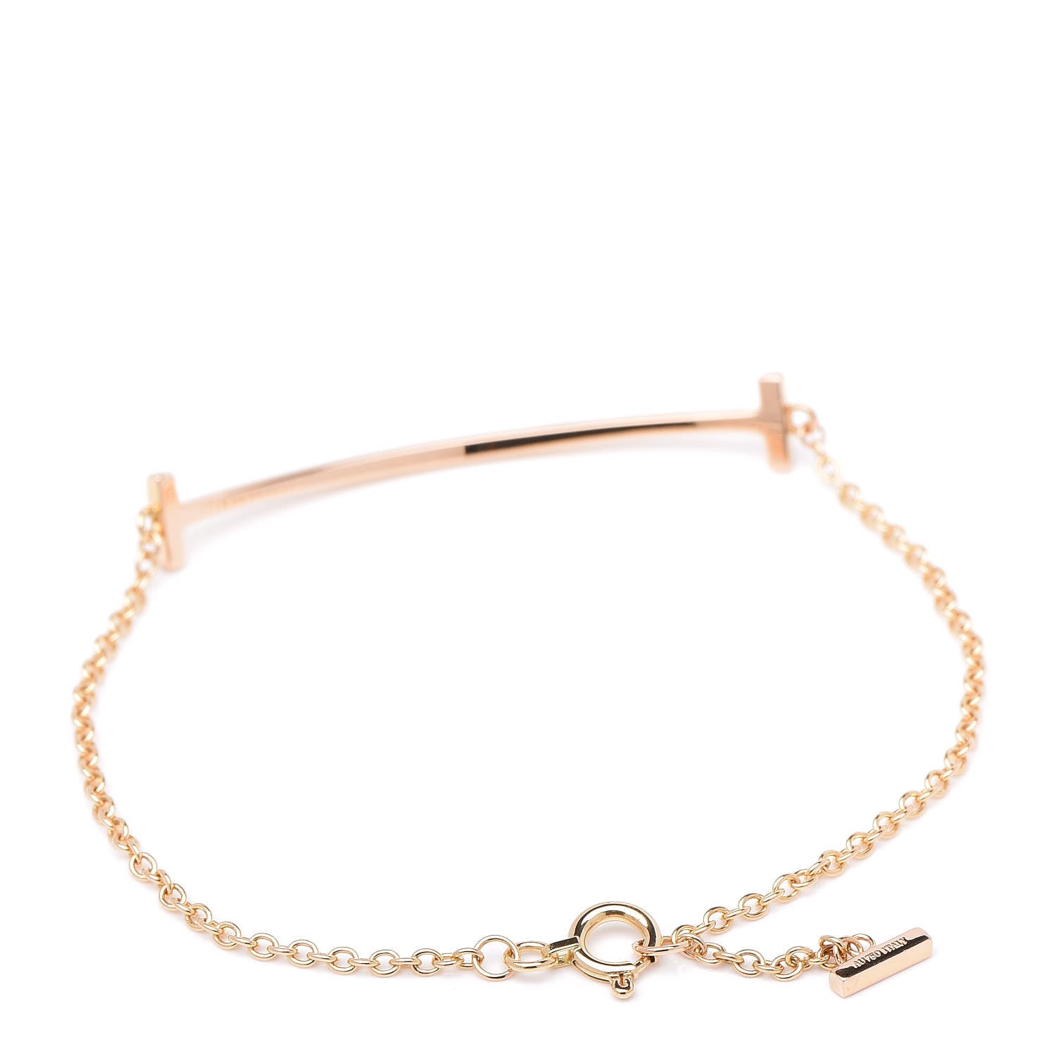 Tiffany 18K Rose Gold T Smile Bracelet 3 of 4