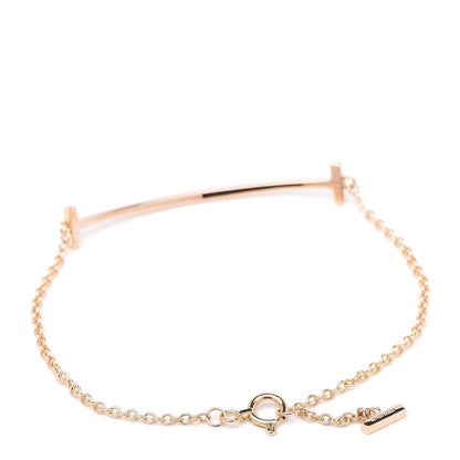 Tiffany 18K Rose Gold T Smile Bracelet 3 of 4