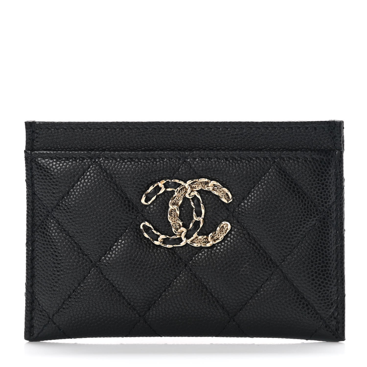 Chanel Caviar Quilted French New Wave Card Holder Black 1 of 9