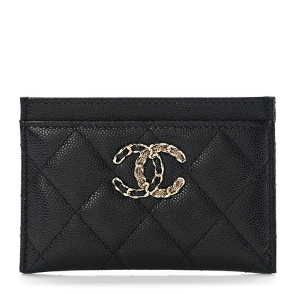 Chanel Caviar Quilted French New Wave Card Holder Black 1 of 9