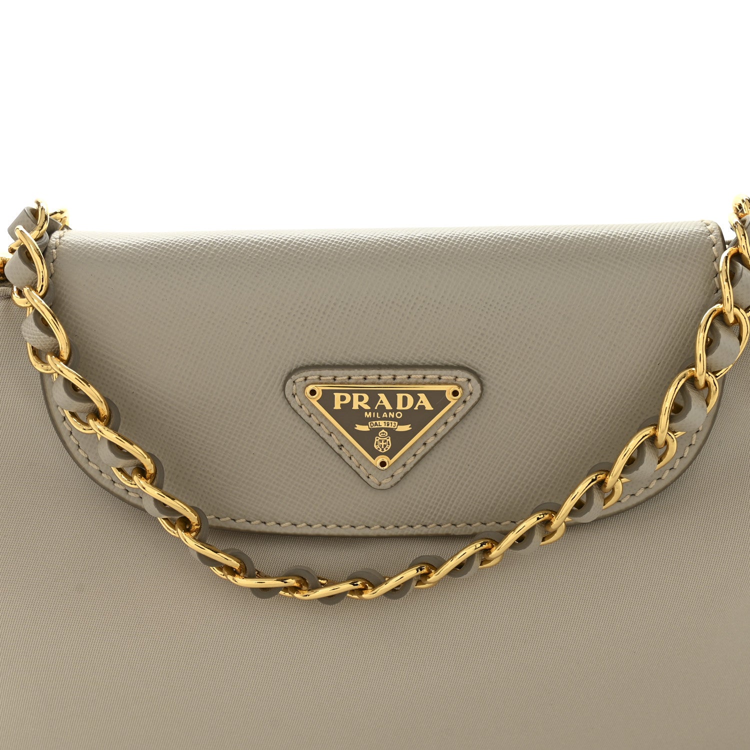 Prada Tessuto Nylon Saffiano Crossbody Bag Pomice 8 of 11