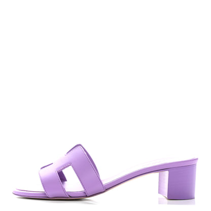 Hermes Box Calfskin Oasis Sandals 36 Violet 1 of 8