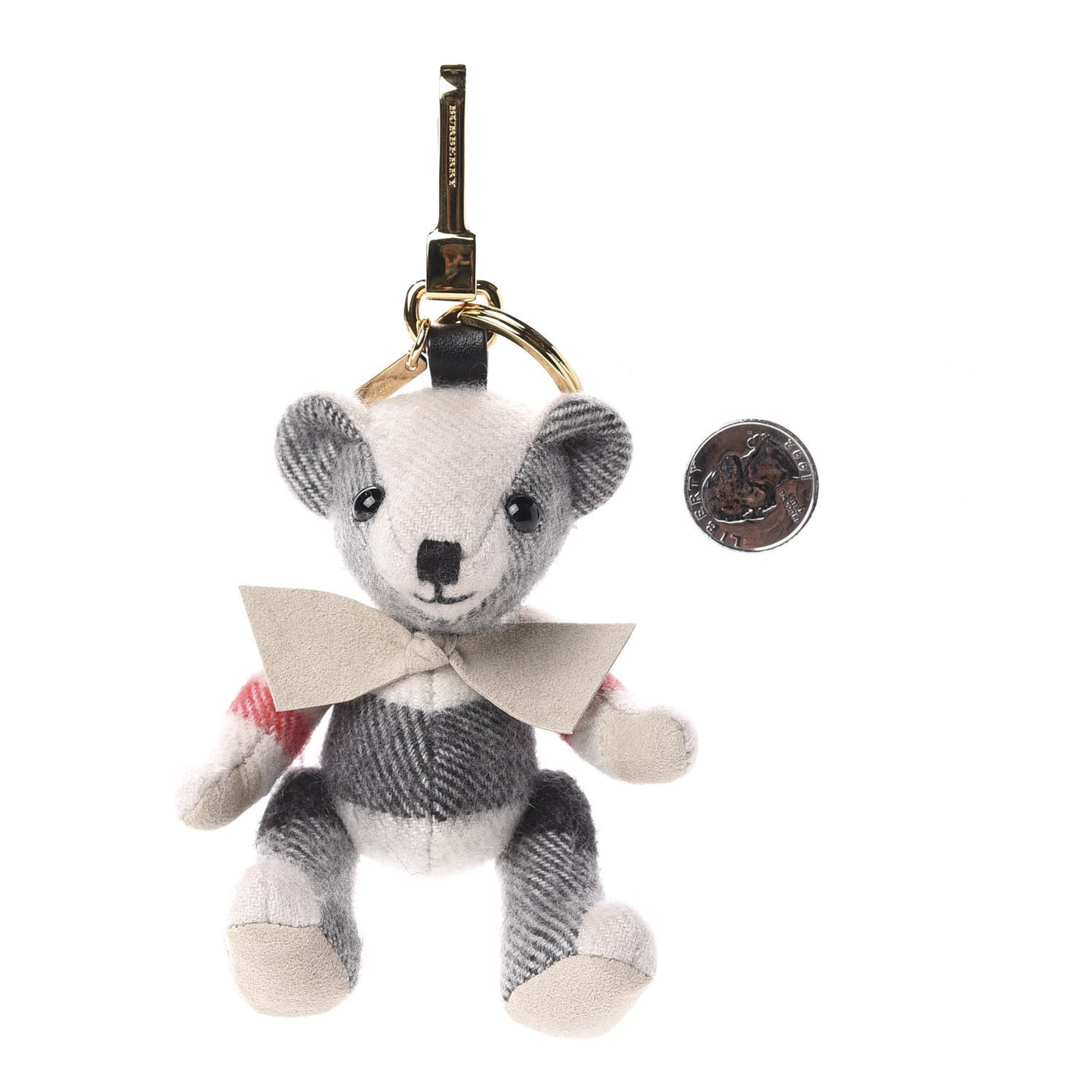 Cashmere House Check Thomas Bear Bag Charm Stone