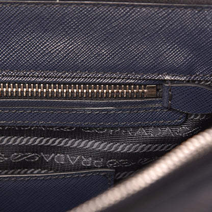 Prada Saffiano Medium Galleria Double Zip Tote Baltico 13 of 14