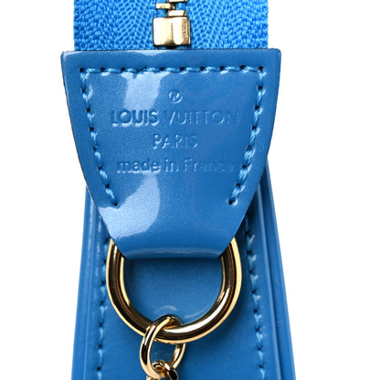 Louis Vuitton Vernis Valentine Mini Pochette Accessories Baby Blue Neon 6 of 8