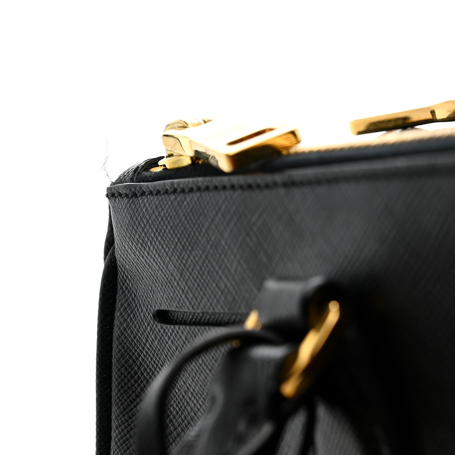 Prada Saffiano Small Galleria Double Zip Tote Black 11 of 12