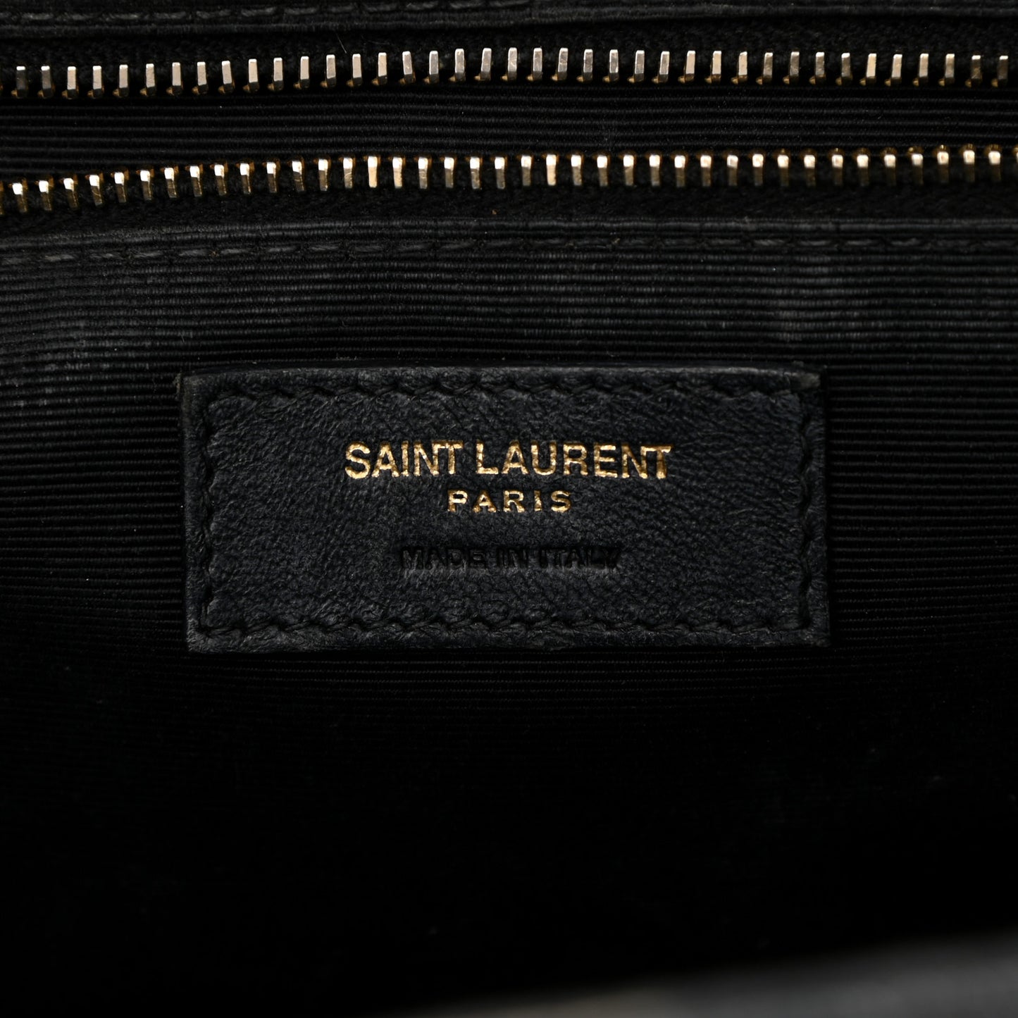 Grain De Poudre Textured Mixed Matelasse Large Triquilt Monogram Satchel Black