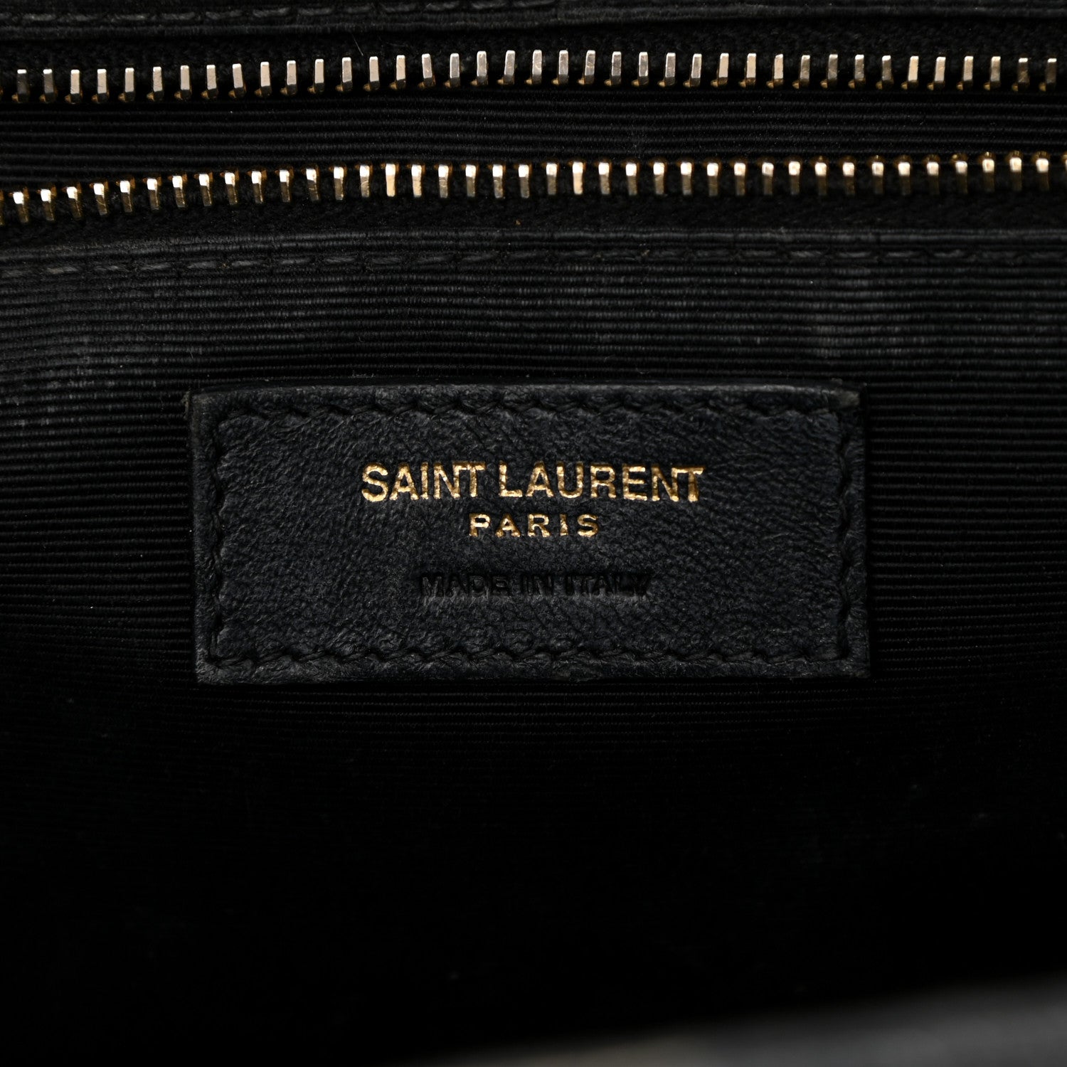 Saint Laurent Grain De Poudre Textured Mixed Matelasse Large Triquilt Monogram Satchel Black 12 of 35