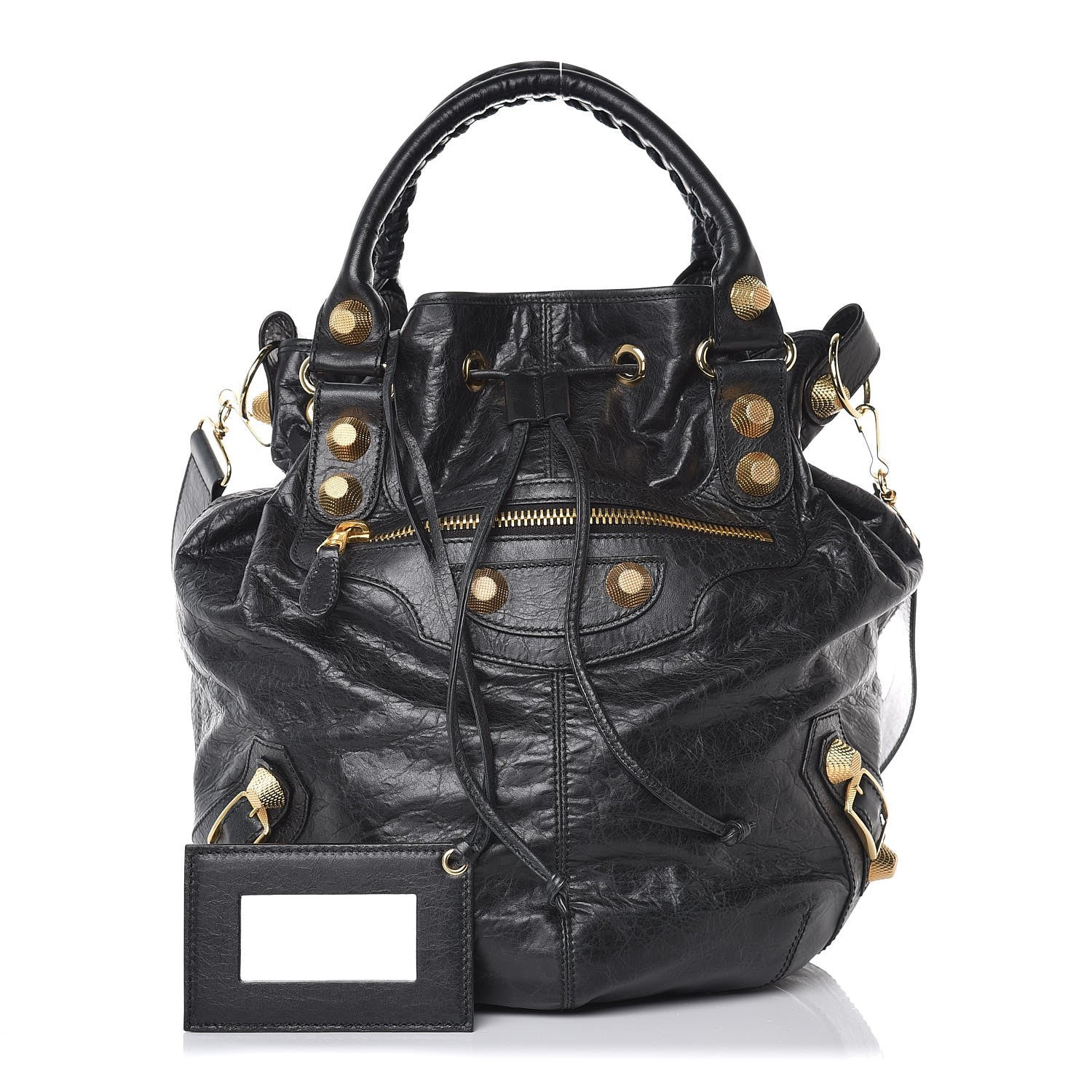 Balenciaga Agneau Giant 21 Gold Hardware Pompon Black 1 of 8