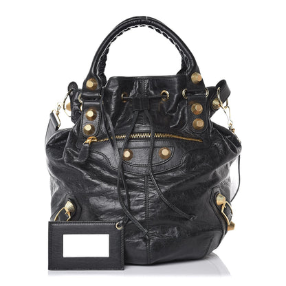 Balenciaga Agneau Giant 21 Gold Hardware Pompon Black 1 of 8