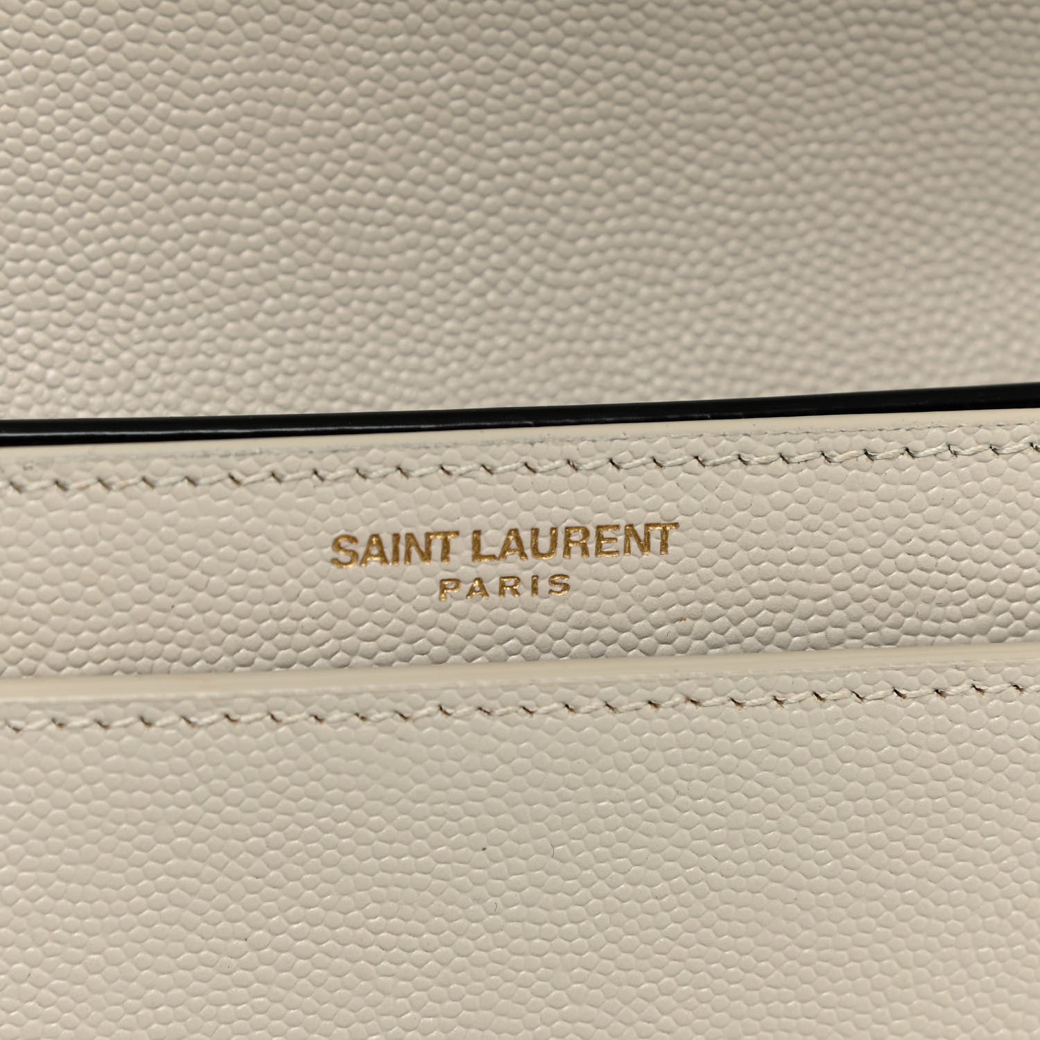 Saint Laurent Grain De Poudre Monogram Cassandra Clasp Bag Vintage White 7 of 18