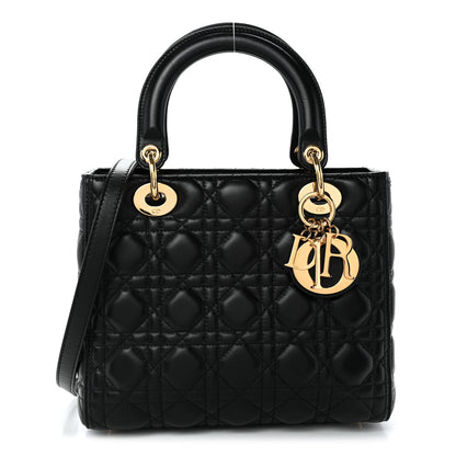 Christian Dior Lambskin Cannage Medium Lady Dior Black 1 of 10
