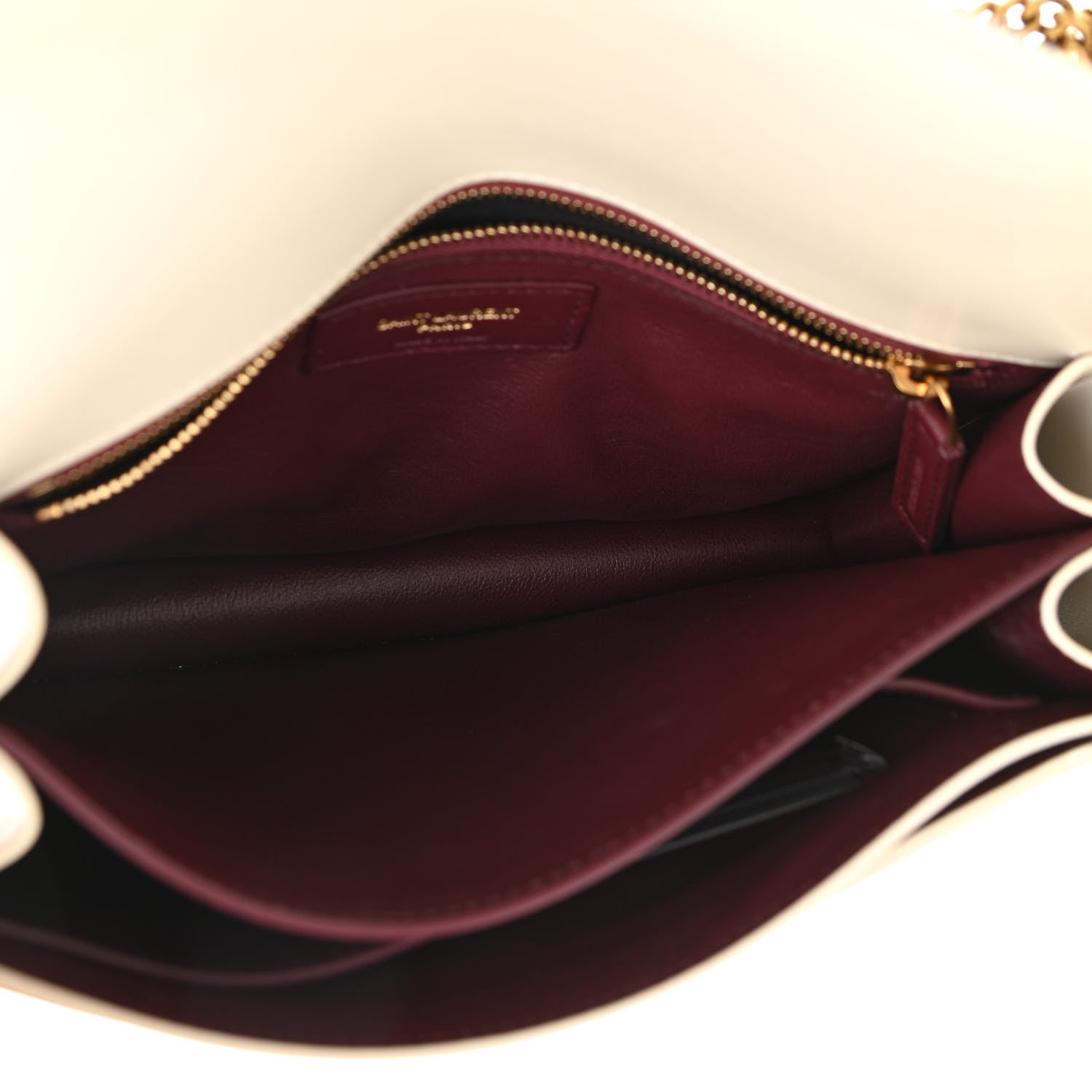 Saint Laurent Calfskin Monogram Cassandra Clasp Bag Porcellana 5 of 14