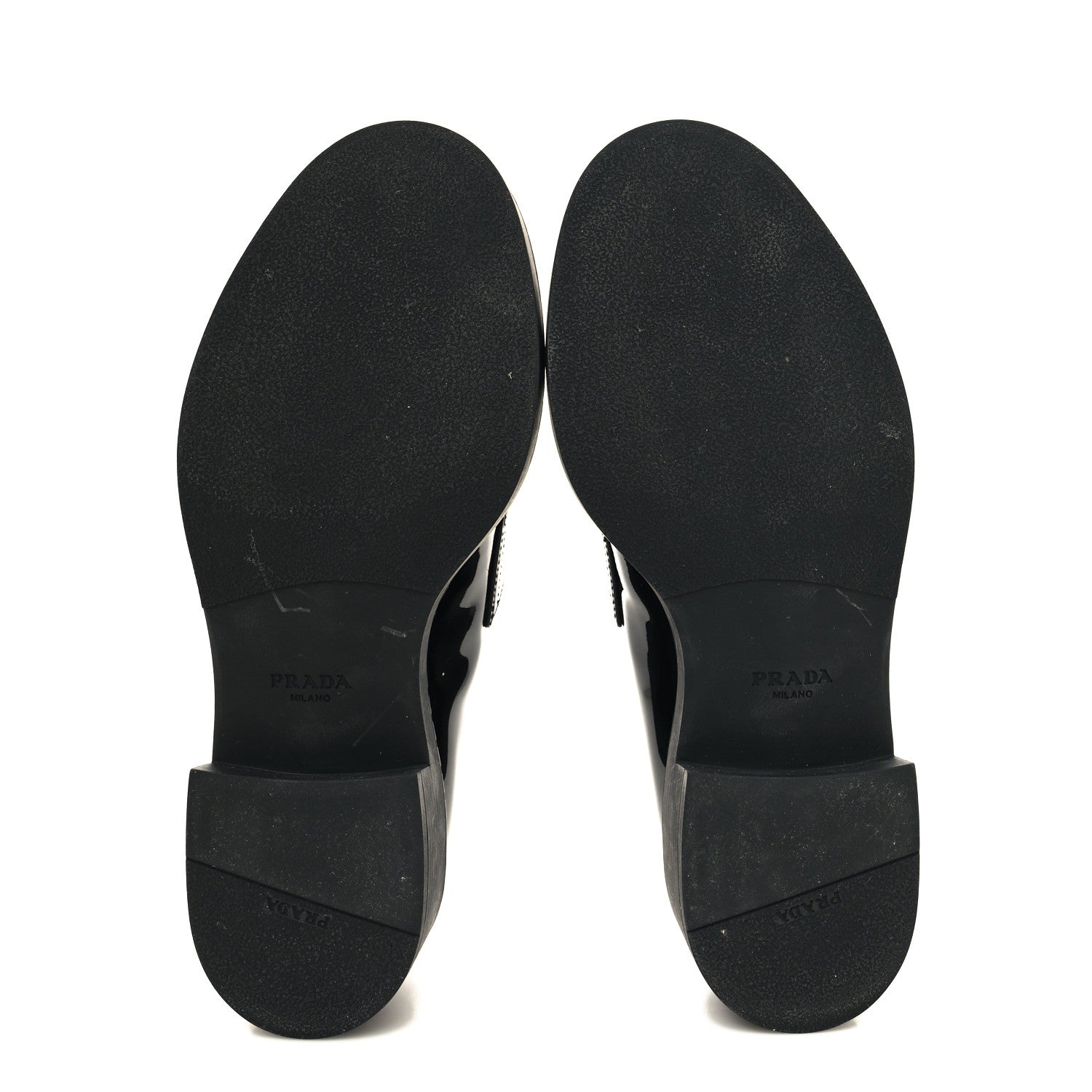 Prada Vernice Triangle 50mm Loafers 38 Black 5 of 9