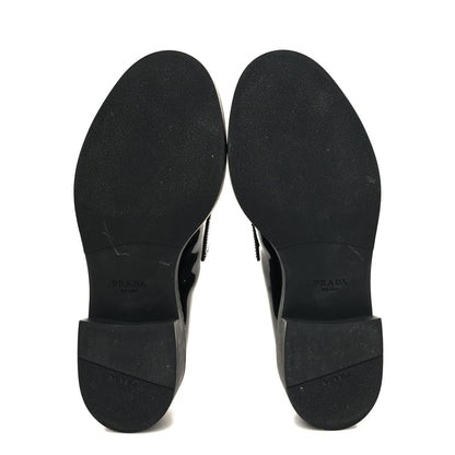 Prada Vernice Triangle 50mm Loafers 38 Black 5 of 9