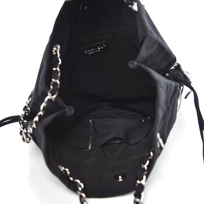 Chanel Vinyl Spirit Drawstring Tote Black 5 of 11