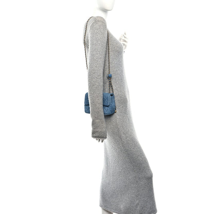 Chanel Denim Quilted Mini Pearl Crush Flap Blue 2 of 12