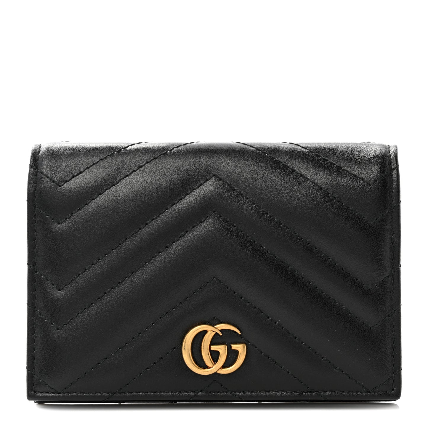 Calfskin Matelasse GG Marmont Passport Case Black