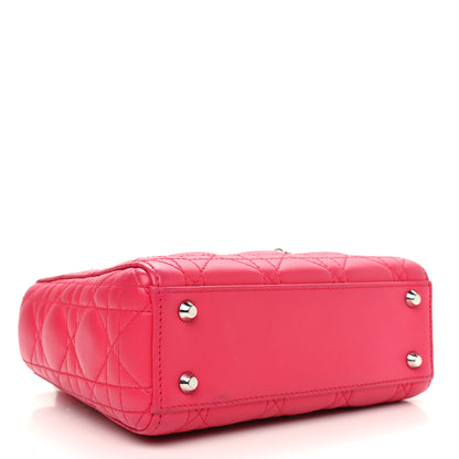 Christian Dior Lambskin Cannage Mini Lady Dior Fuchsia 3 of 12