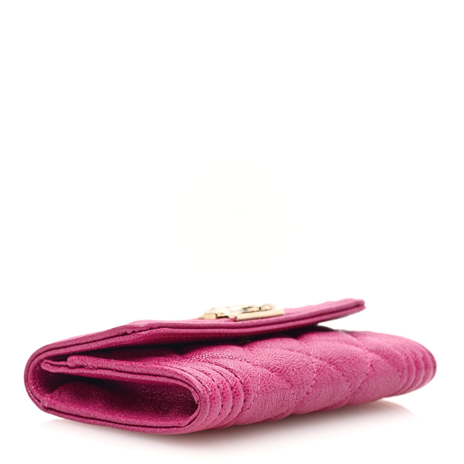 Chanel Caviar Quilted Boy Flap Card Holder Wallet Fuchsia 4 of 7